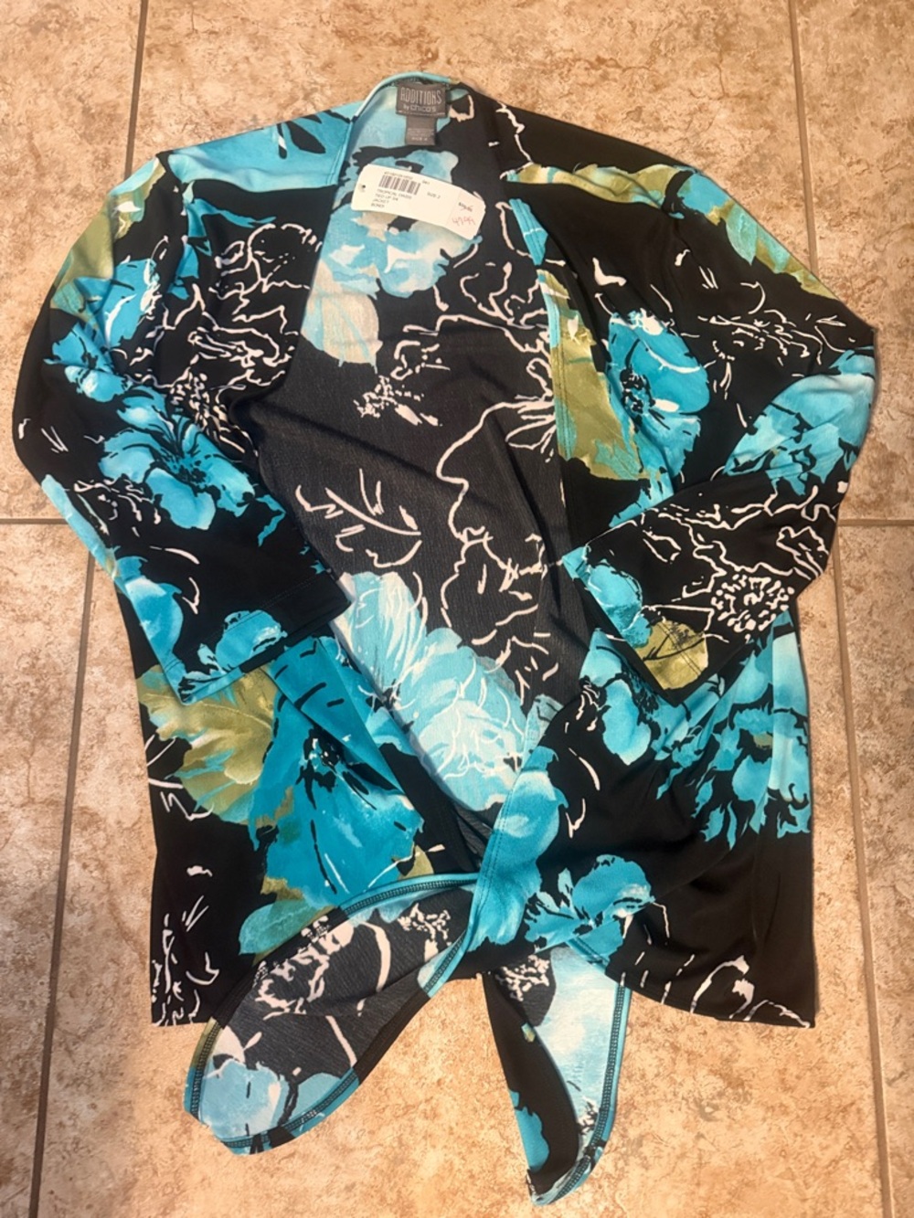 Additions by Chico’s Floral Tie Up Jacket